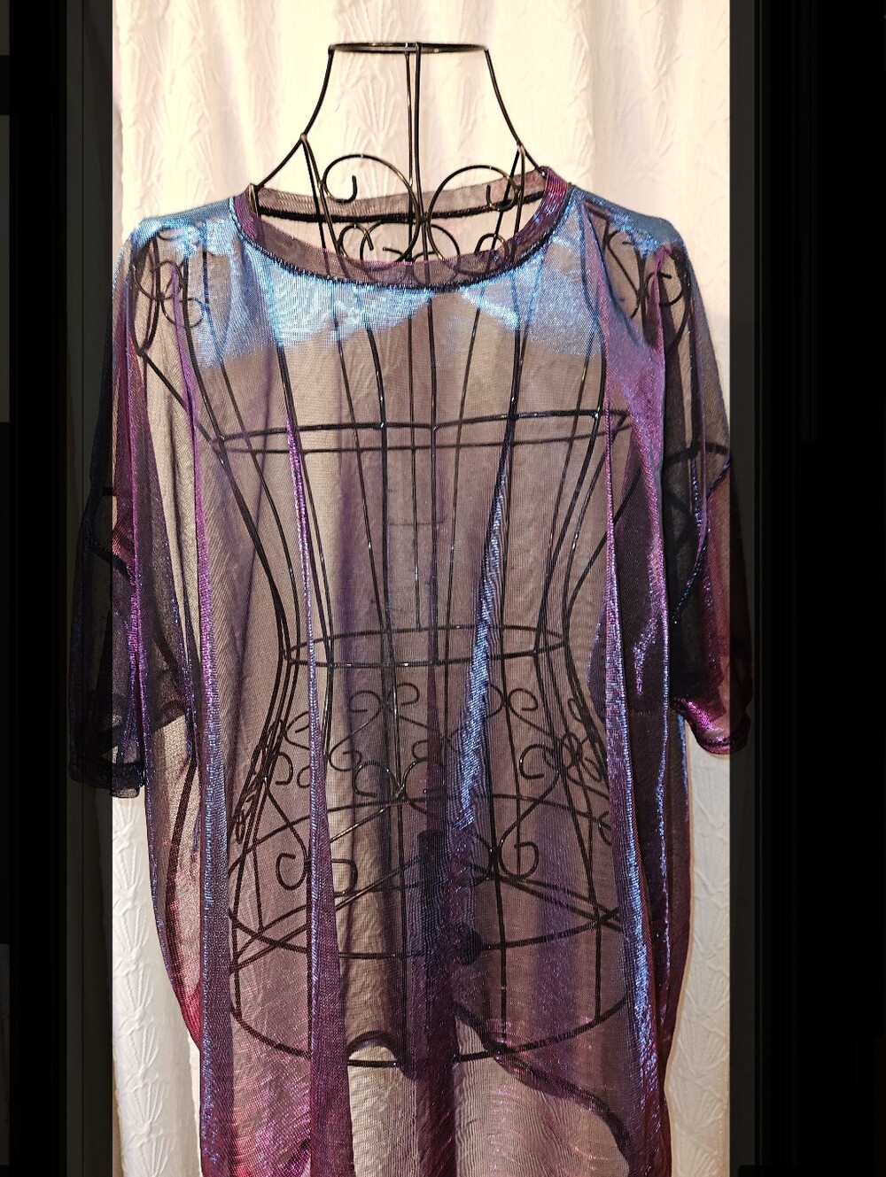 SHEIN Curve Iridescent Blue & Magenta Knit Top - Picture 7 of 9